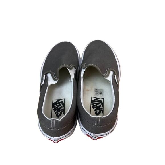 Vans Sneakers Slip On Unisex Men 5.5 Womens 7 Solid Gray Canvas Shoes - Picture 3 of 13